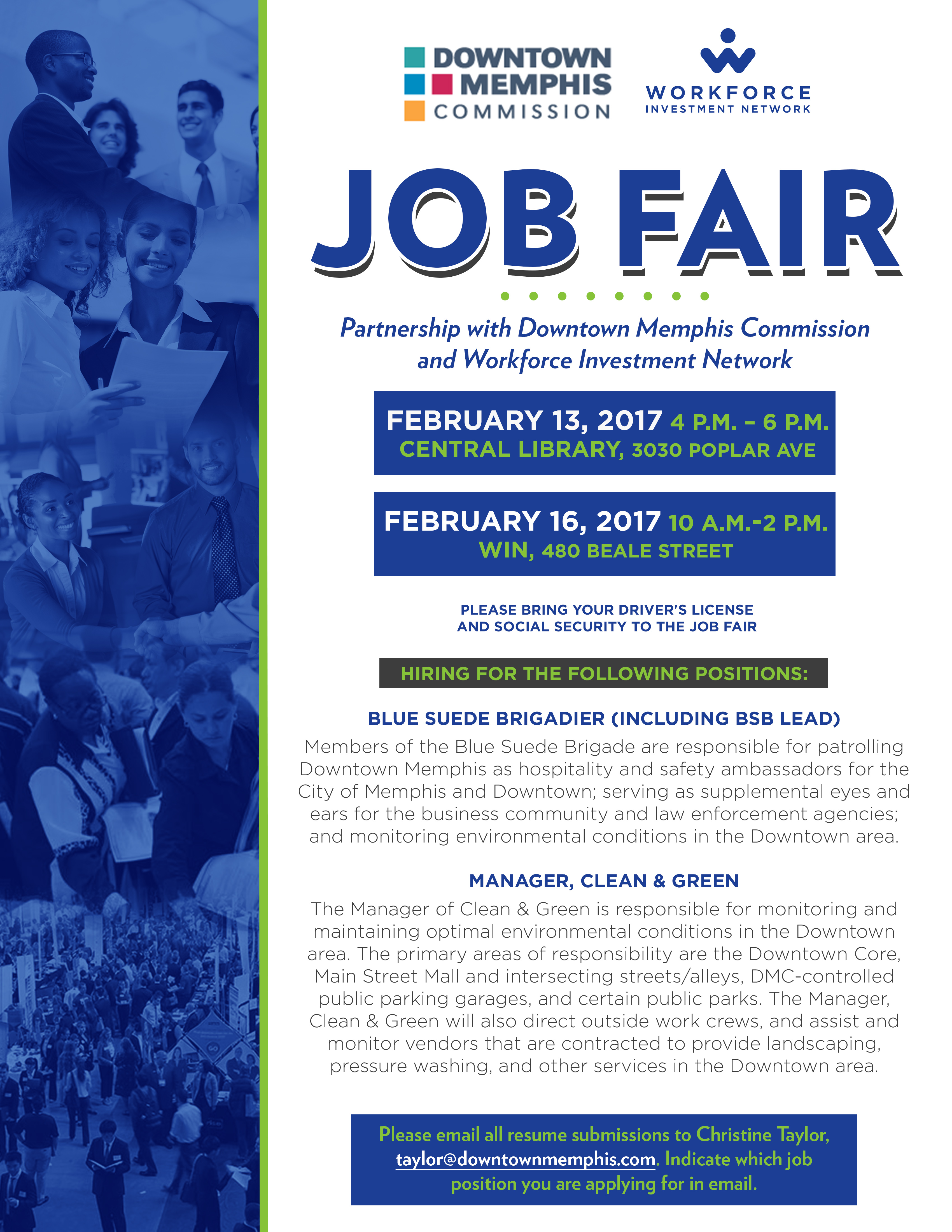 Job Fair Hosted By Downtown Memphis Commission and Workforce Investment Network \u2013 February 16 